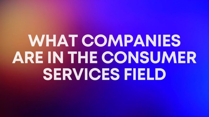 What Companies Are in the Consumer Services Field?